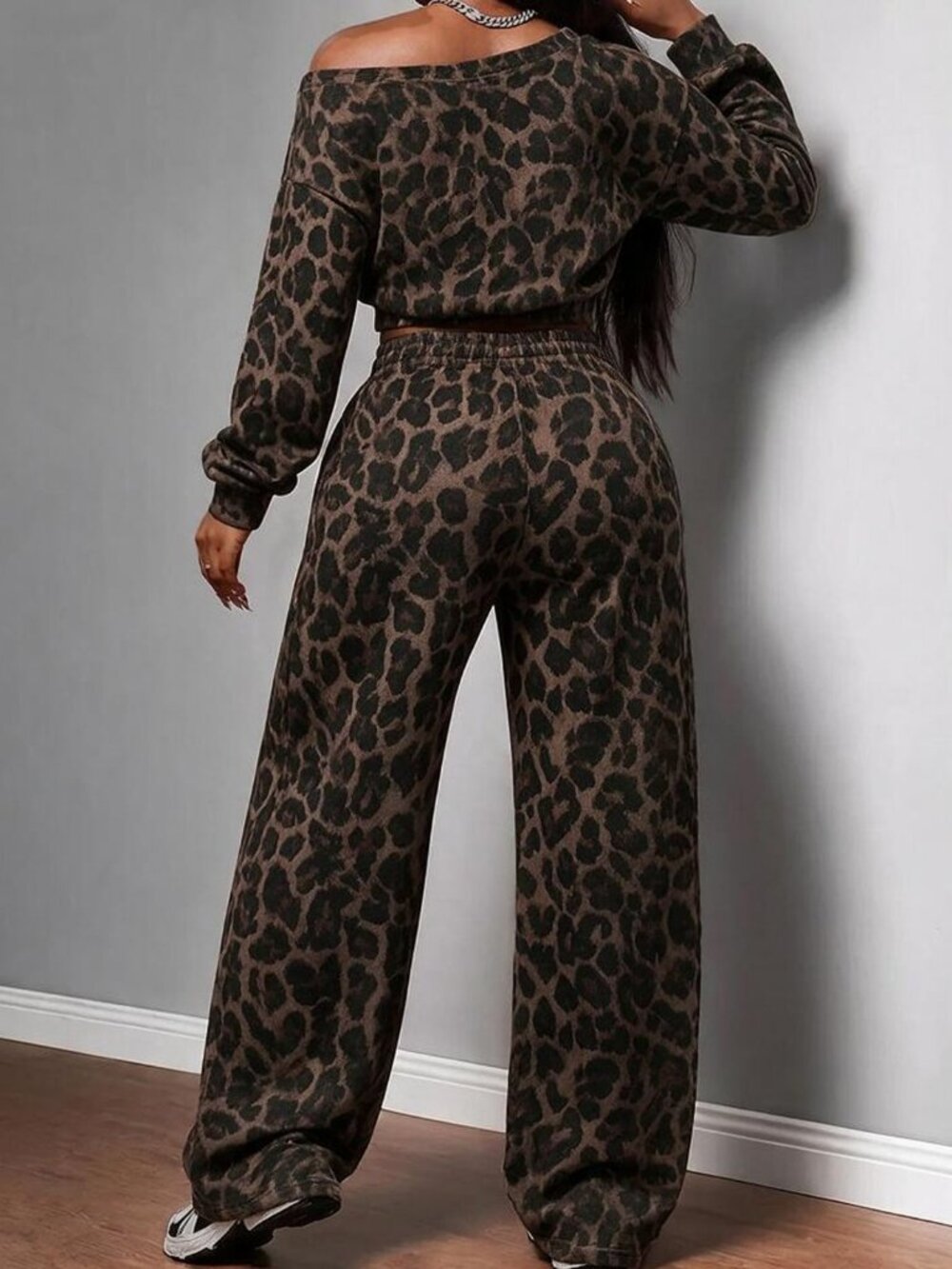 Multicolor Casual Women's Sweatshirt And Sweatpants Set - Picture 2 of 7